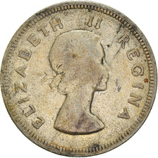 Moeda, África do Sul, Elizabeth II, 2 Shillings, 1953, VF(20-25), Prata, KM:50