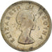 Moneda, Sudáfrica, Elizabeth II, 2 Shillings, 1953, BC+, Plata, KM:50