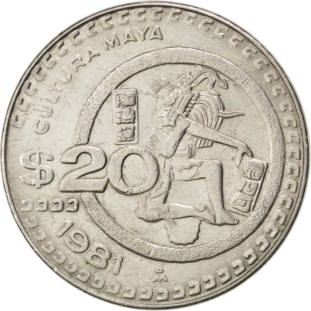 Moneta, Messico, 20 Pesos, 1981, BB, Rame-nichel, KM:486