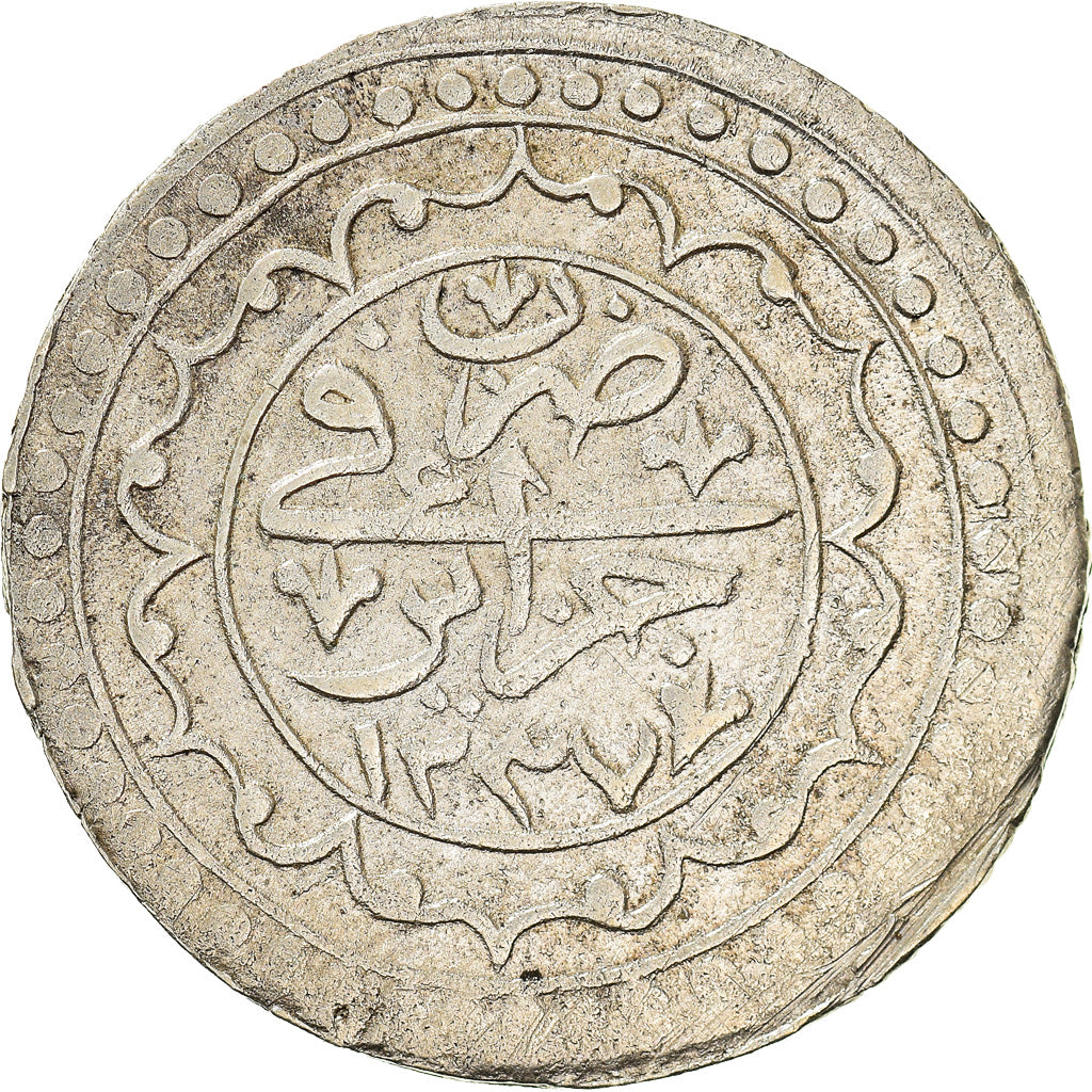 Coin, Algeria, ALGIERS, Mahmud II, Budju, 1821 (AH 1237), Jaza'ir, VF(30-35)