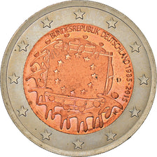 Allemagne, 2 Euro, 2015, Munich, error wrong core, SUP+, Bi-Metallic
