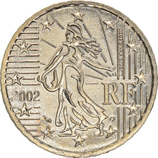 France, 50 Euro Cent, 2002, Pessac, planchet error, SUP, Cupro-nickel