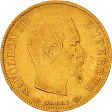 Moneta, Francja, Napoleon III, Napoléon III, 10 Francs, 1860, Paris, VF(30-35)