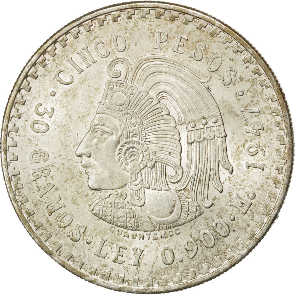 Mexique, République, 5 Pesos 1947, KM 465