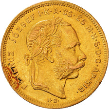 Coin, Hungary, Franz Joseph I, 8 Forint 20 Francs, 1876, AU(50-53), Gold