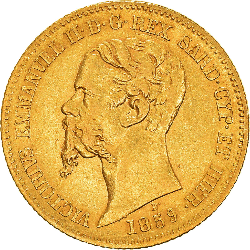 Moneda, Estados italianos, SARDINIA, Vittorio Emanuele II, 20 Lire, 1859