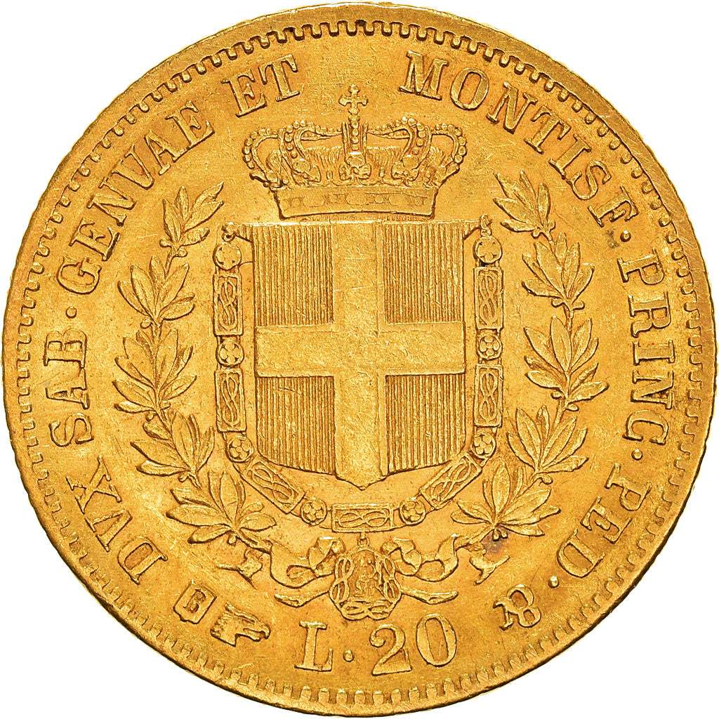 Moneda, Estados italianos, SARDINIA, Vittorio Emanuele II, 20 Lire, 1859