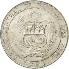 PERU, 5 Soles, 1971, Lima, KM #254, AU(55-58), Copper-Nickel, 7.84