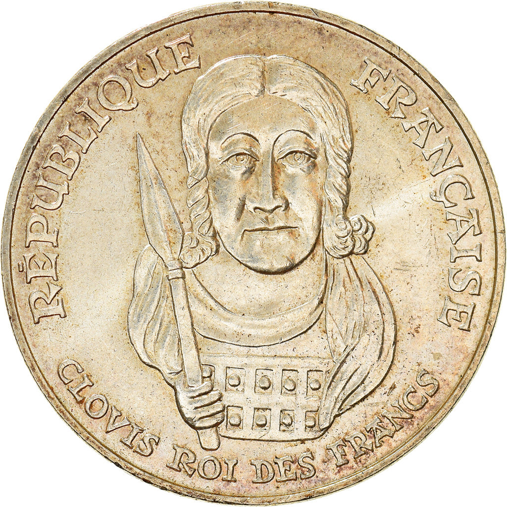 Coin, France, Clovis, 100 Francs, 1996, AU(55-58), Silver, KM:1180, Gadoury:953