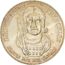 Coin, France, Clovis, 100 Francs, 1996, AU(55-58), Silver, KM:1180, Gadoury:953