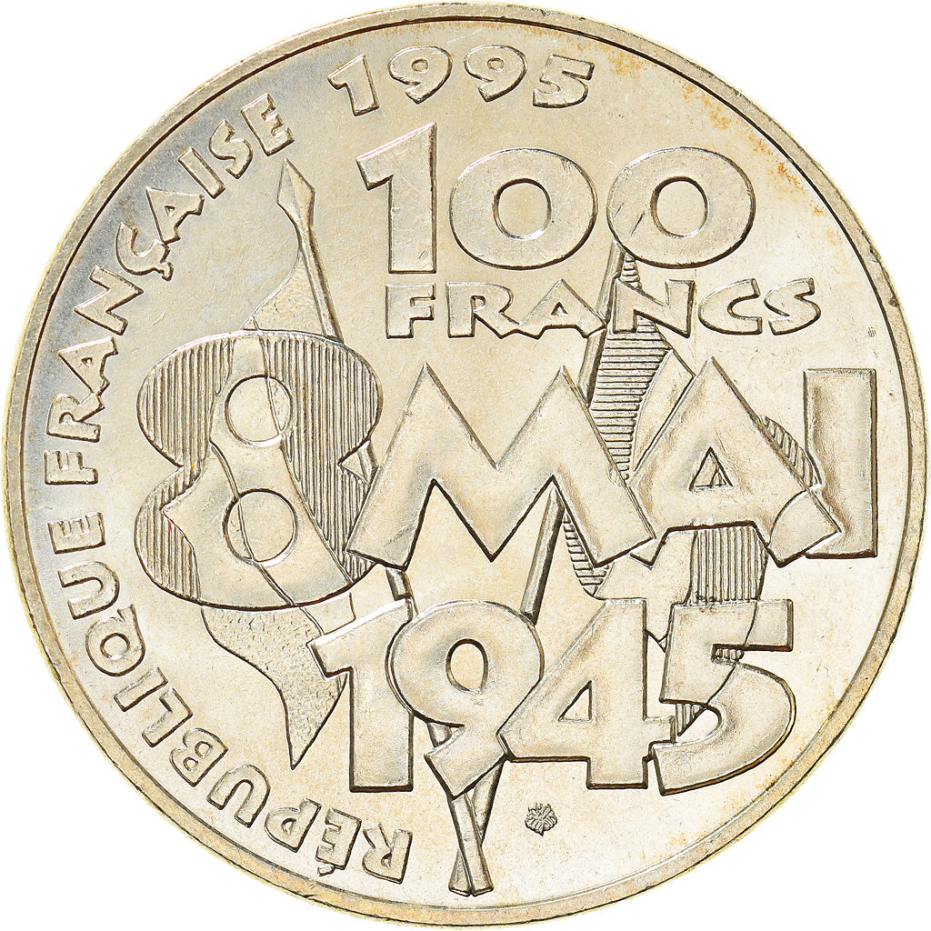 Coin, France, 8 mai 1945, 100 Francs, 1995, MS(63), Silver, KM:1116.1