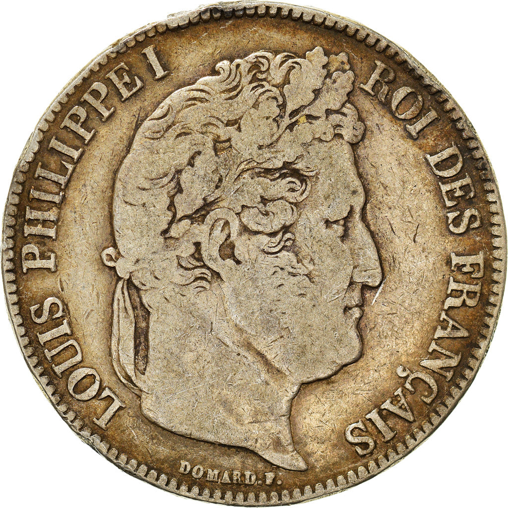 Coin, France, Louis-Philippe, 5 Francs, 1834, Strasbourg, VF(20-25), Silver