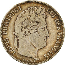 Coin, France, Louis-Philippe, 5 Francs, 1834, Strasbourg, VF(20-25), Silver