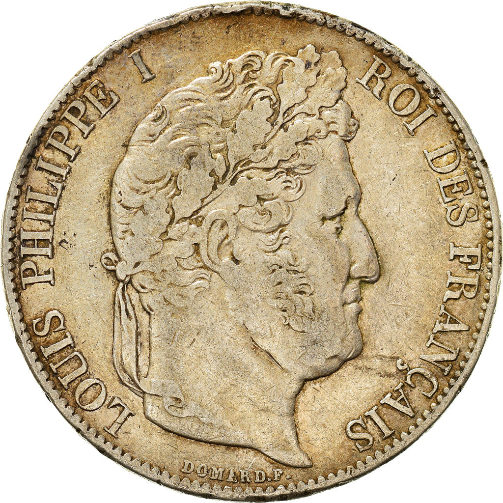 Monnaie, France, Louis-Philippe, 5 Francs, 1845, Strasbourg, TB, Argent