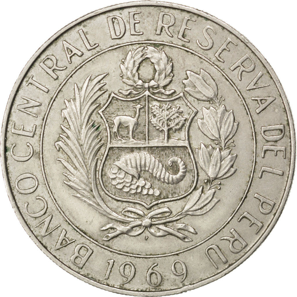 Coin, Peru, 10 Soles, 1969, Paris, EF(40-45), Copper-nickel, KM:253