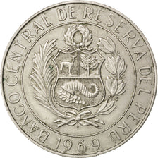 Munten, Peru, 10 Soles, 1969, Paris, ZF, Copper-nickel, KM:253