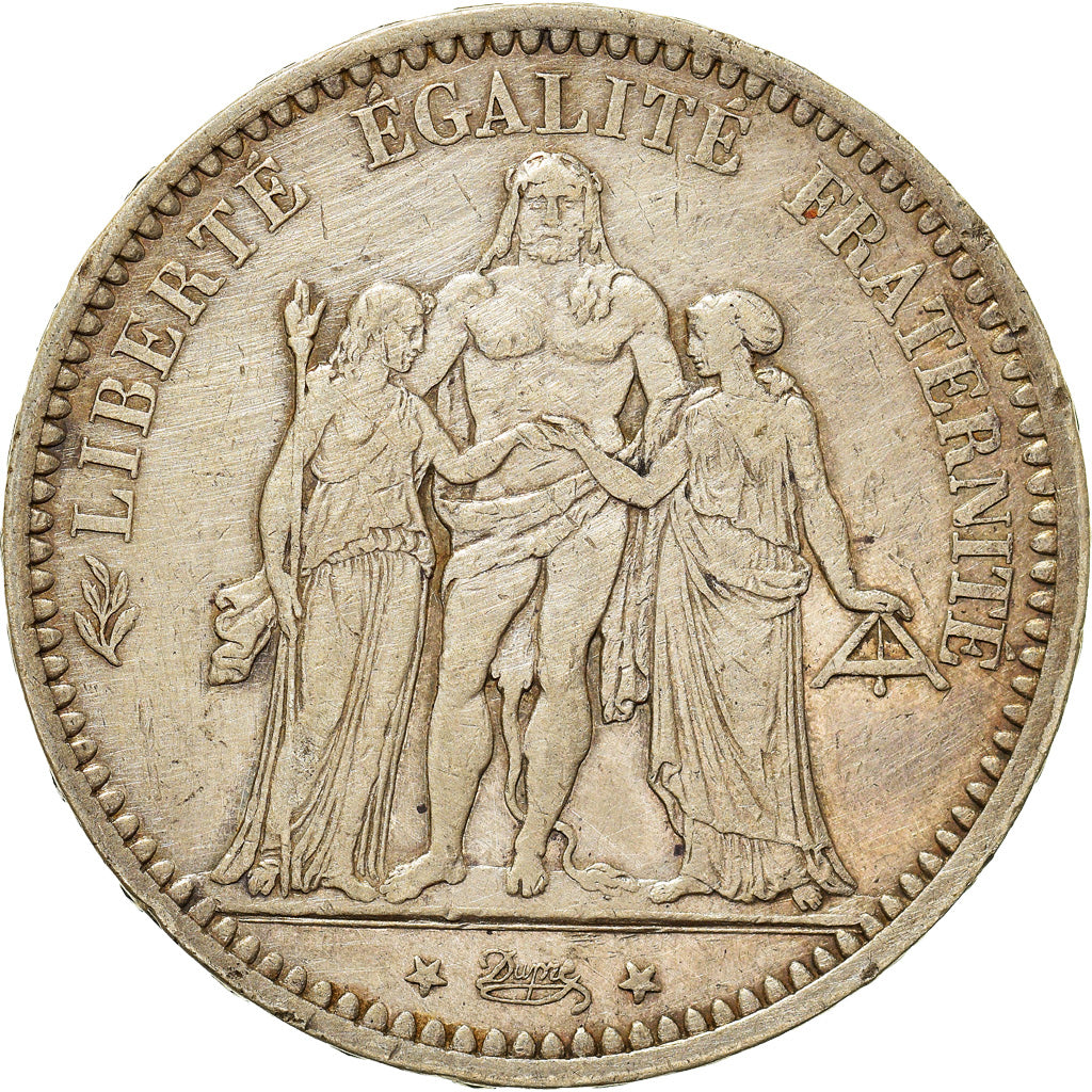 Coin, France, Hercule, 5 Francs, 1873, Paris, EF(40-45), Silver, KM:820.1