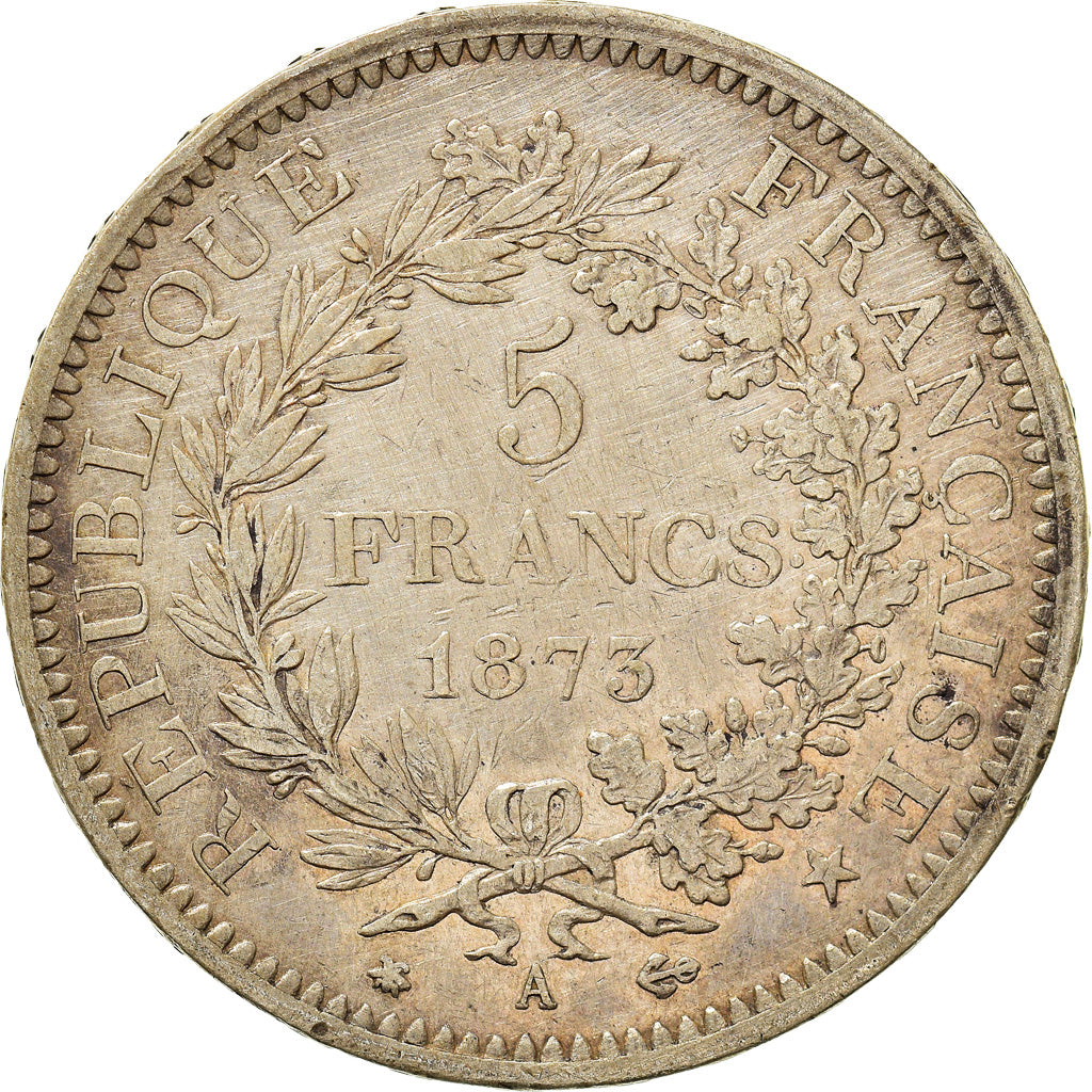 Coin, France, Hercule, 5 Francs, 1873, Paris, EF(40-45), Silver, KM:820.1