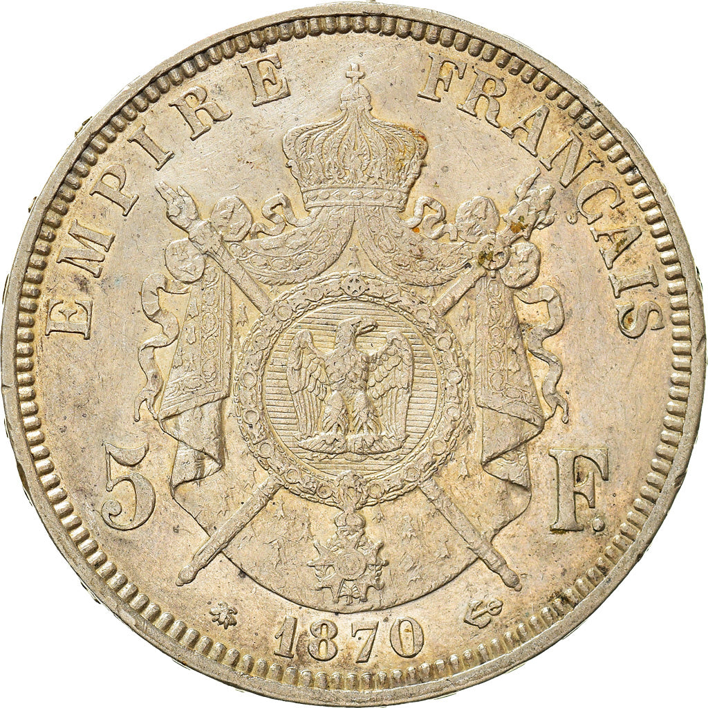 Münze, Frankreich, Napoleon III, Napoléon III, 5 Francs, 1870, Paris, SS+