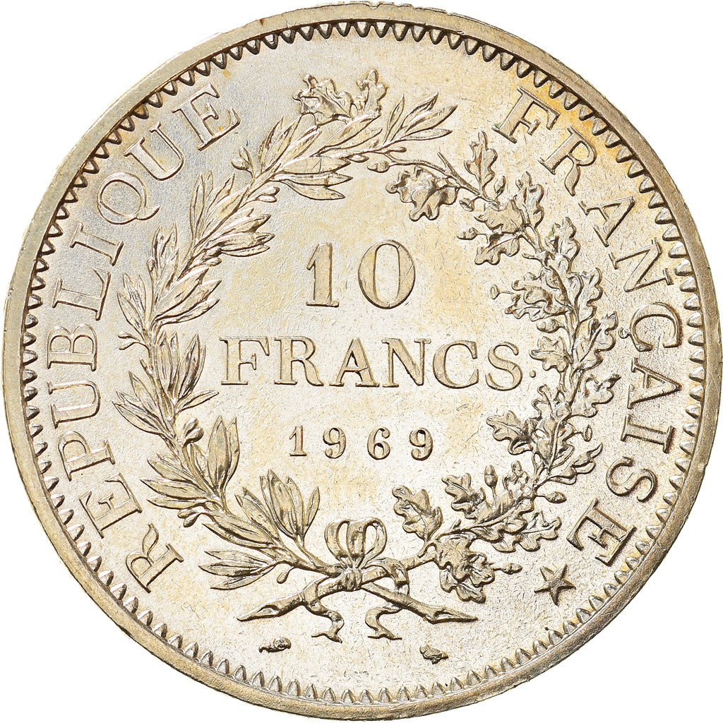 Coin, France, Hercule, 10 Francs, 1969, Paris, MS(60-62), Silver, KM:932