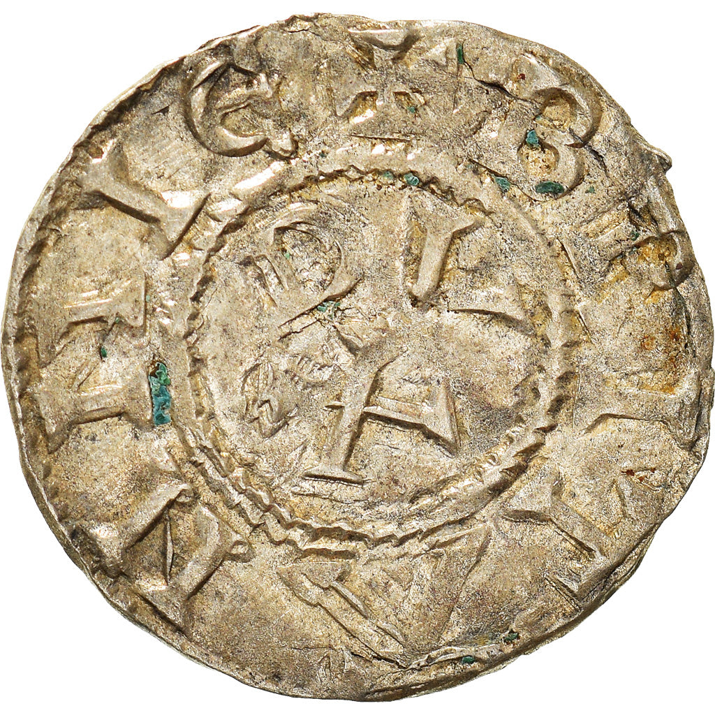 Moeda, França, Conan IV, Denier, XIIth century, Rennes, Rara, AU(55-58)