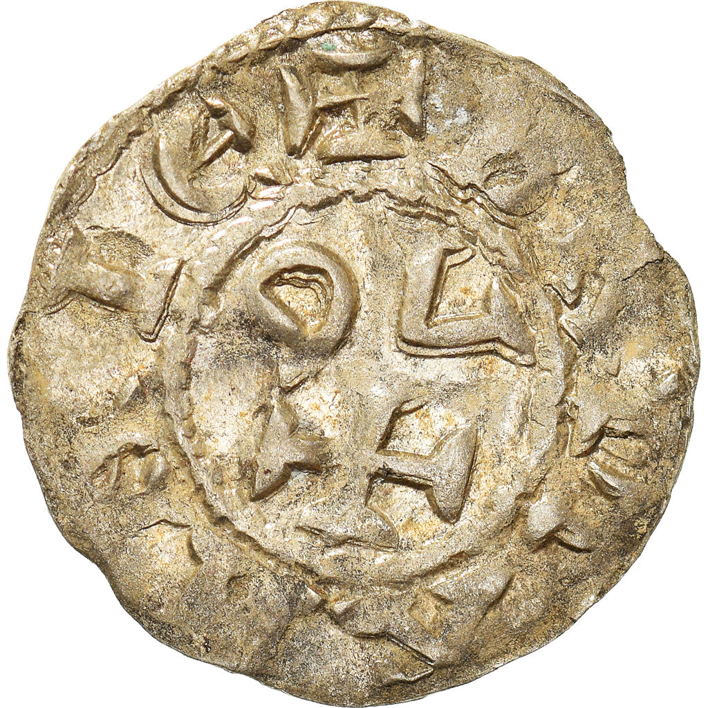 Moeda, França, Conan IV, Denier, XIIth century, Rennes, Rara, AU(55-58)