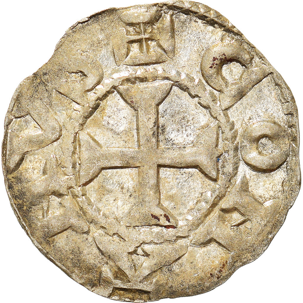 Moeda, França, Conan IV, Denier, XIIth century, Rennes, Rara, AU(55-58)