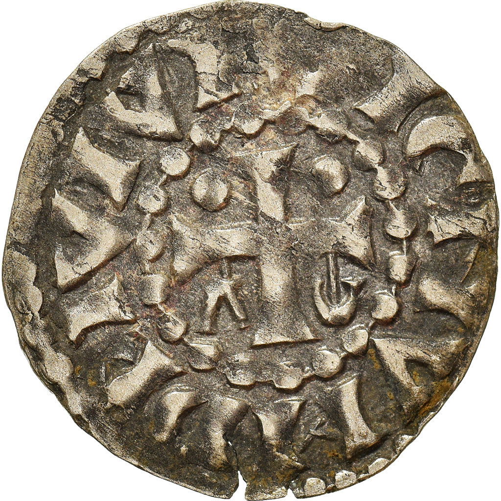 Coin, France, Herbert I, Denier, ND (1015-1246), Le Mans, Immobilized type