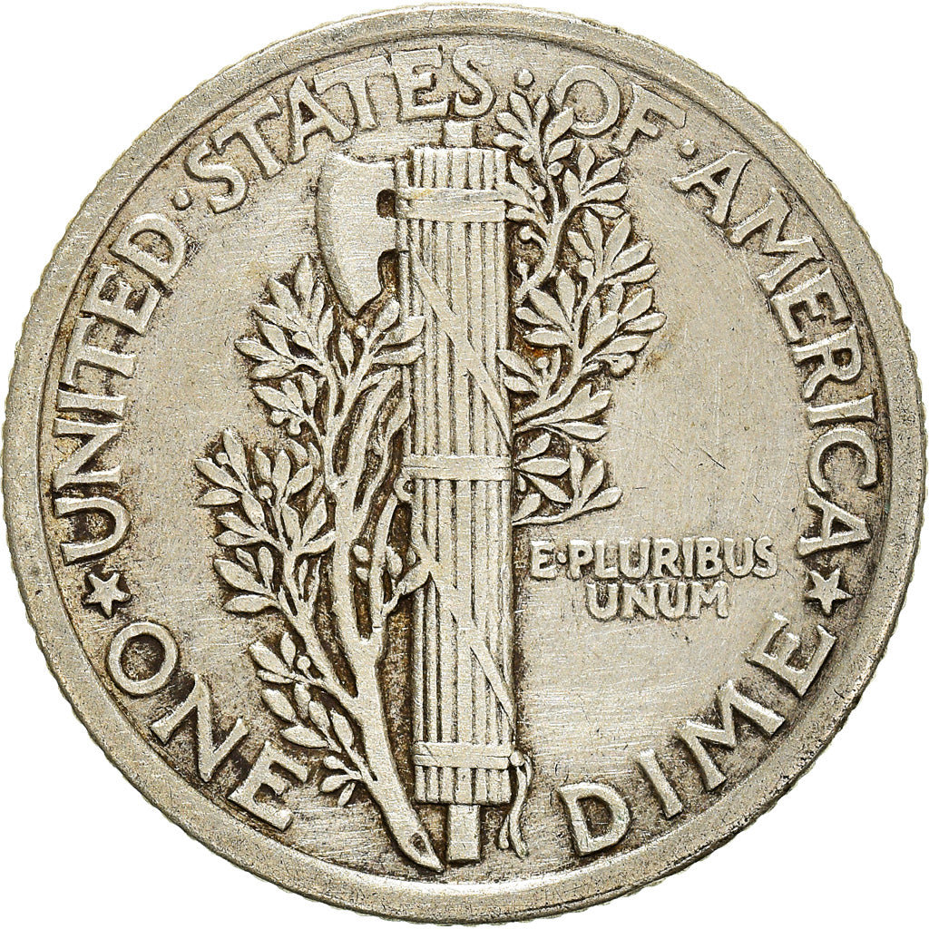 Coin, United States, Mercury Dime, Dime, 1917, U.S. Mint, Philadelphia