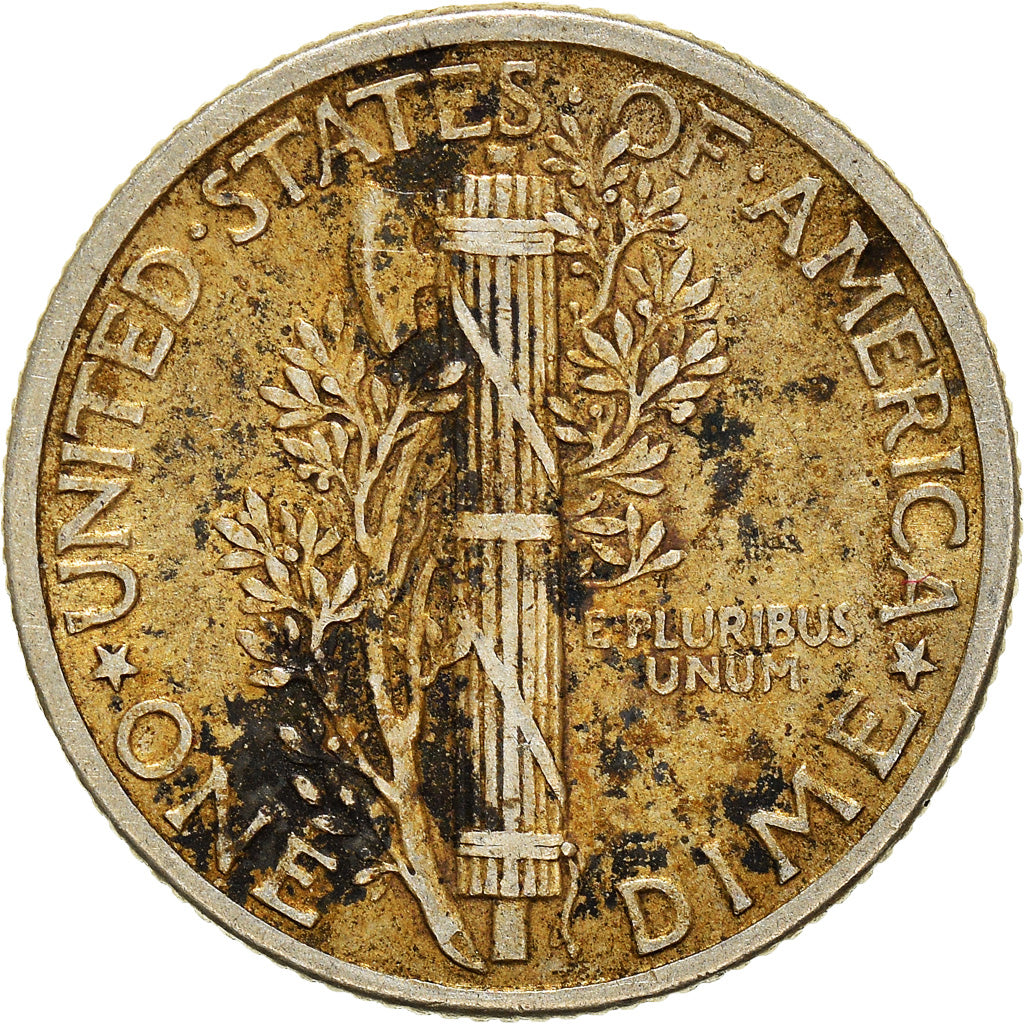 Coin, United States, Mercury Dime, Dime, 1936, U.S. Mint, Philadelphia