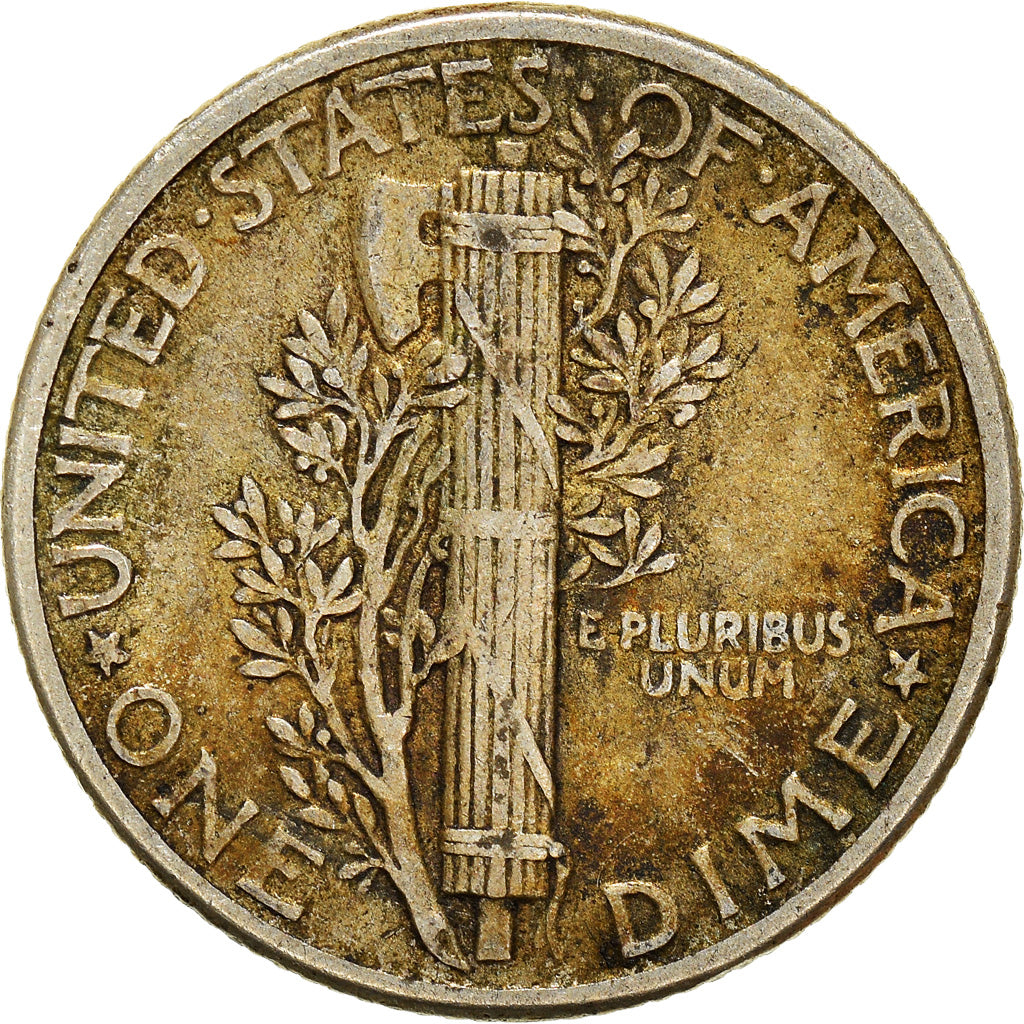 Coin, United States, Mercury Dime, Dime, 1939, U.S. Mint, Philadelphia