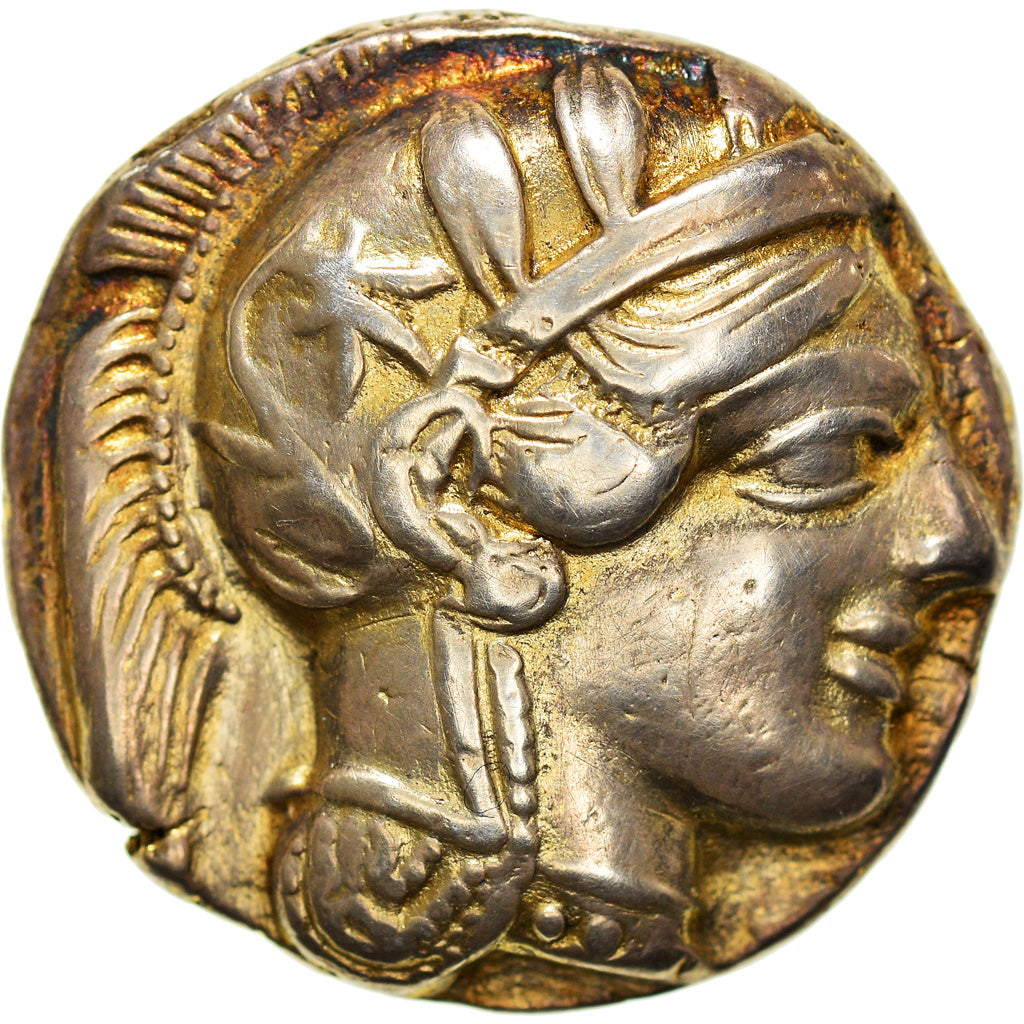 Coin, Attica, Athens, Tetradrachm, 490-407 BC, Athens, AU(50-53), Silver