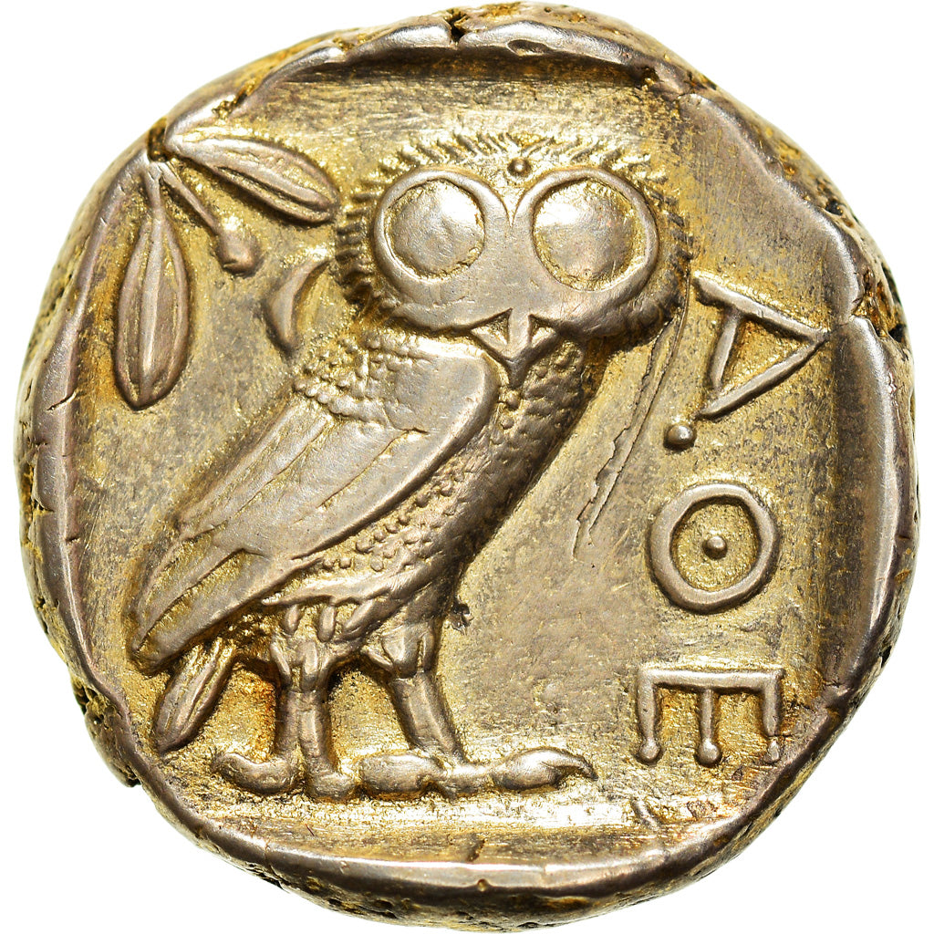 Coin, Attica, Athens, Tetradrachm, 490-407 BC, Athens, AU(50-53), Silver