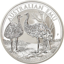 Moeda, Austrália, Australian Emu, 1 Dollar, 2019, 1 Oz, MS(65-70), Prata