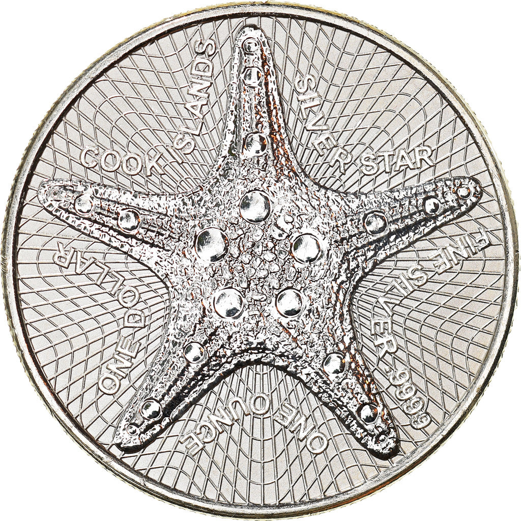 Munten, Cookeilanden, Silver Star, Dollar, 2019, Franklin Mint, Proof, UNC