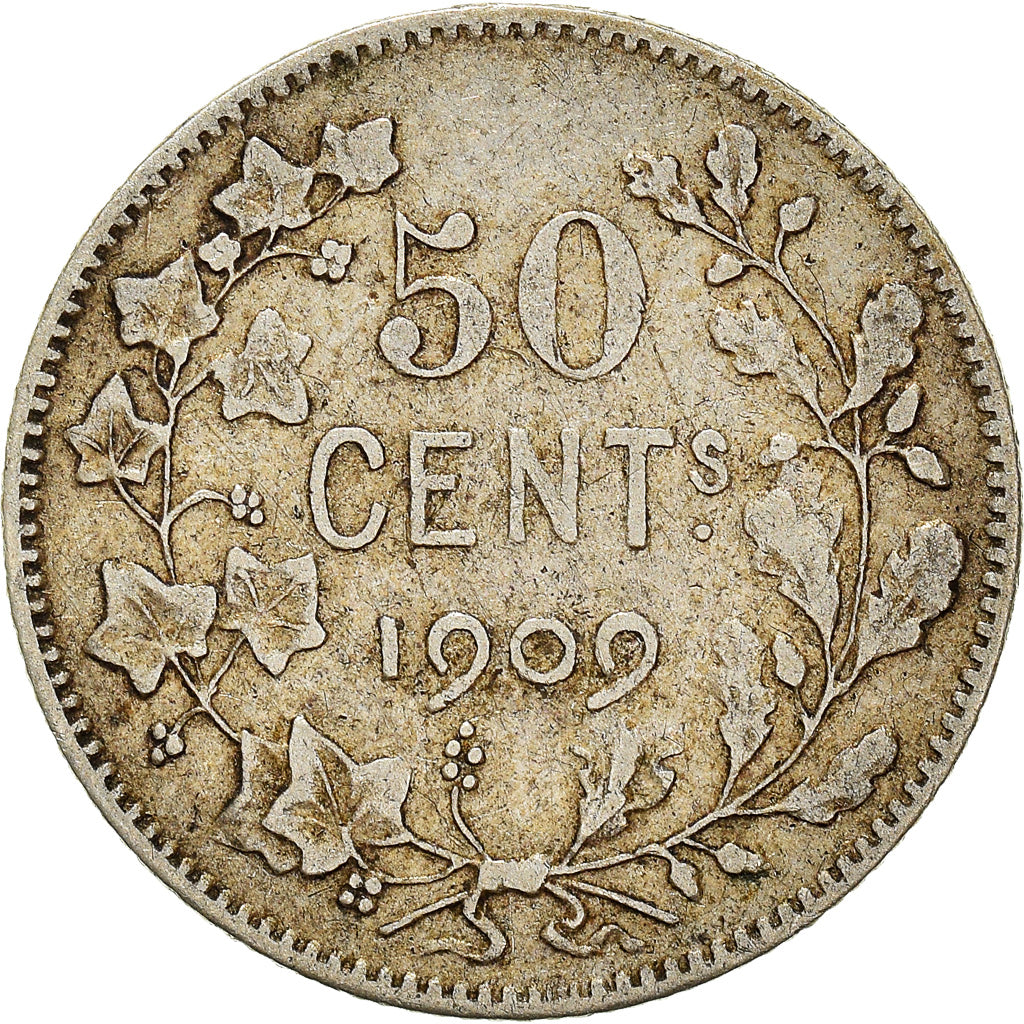 Coin, Belgium, 50 Centimes, 1909, EF(40-45), Silver, KM:60.1