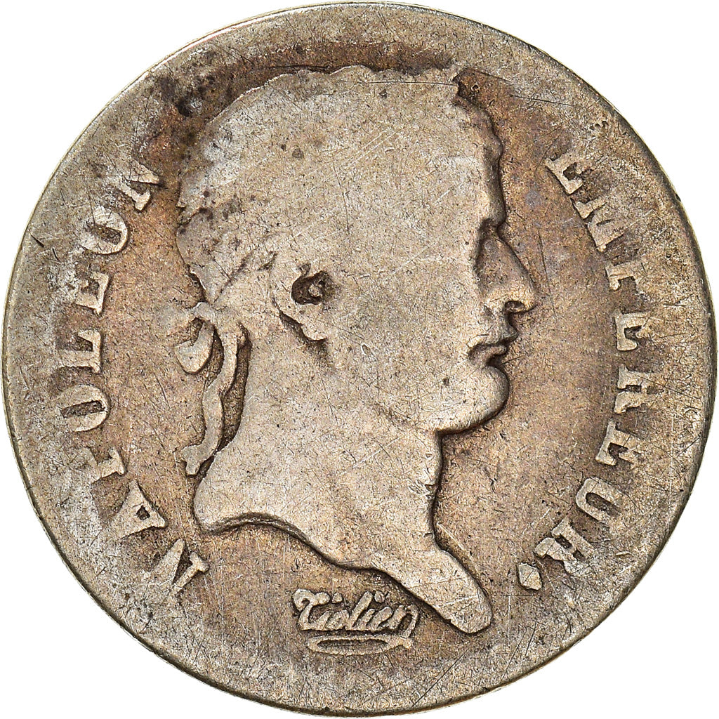 Moneta, Francja, Napoléon I, 1/2 Franc, 1809, Paris, F(12-15), Srebro