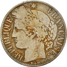 Coin, France, Cérès, Franc, 1871, Paris, VF(20-25), Silver, KM:822.1