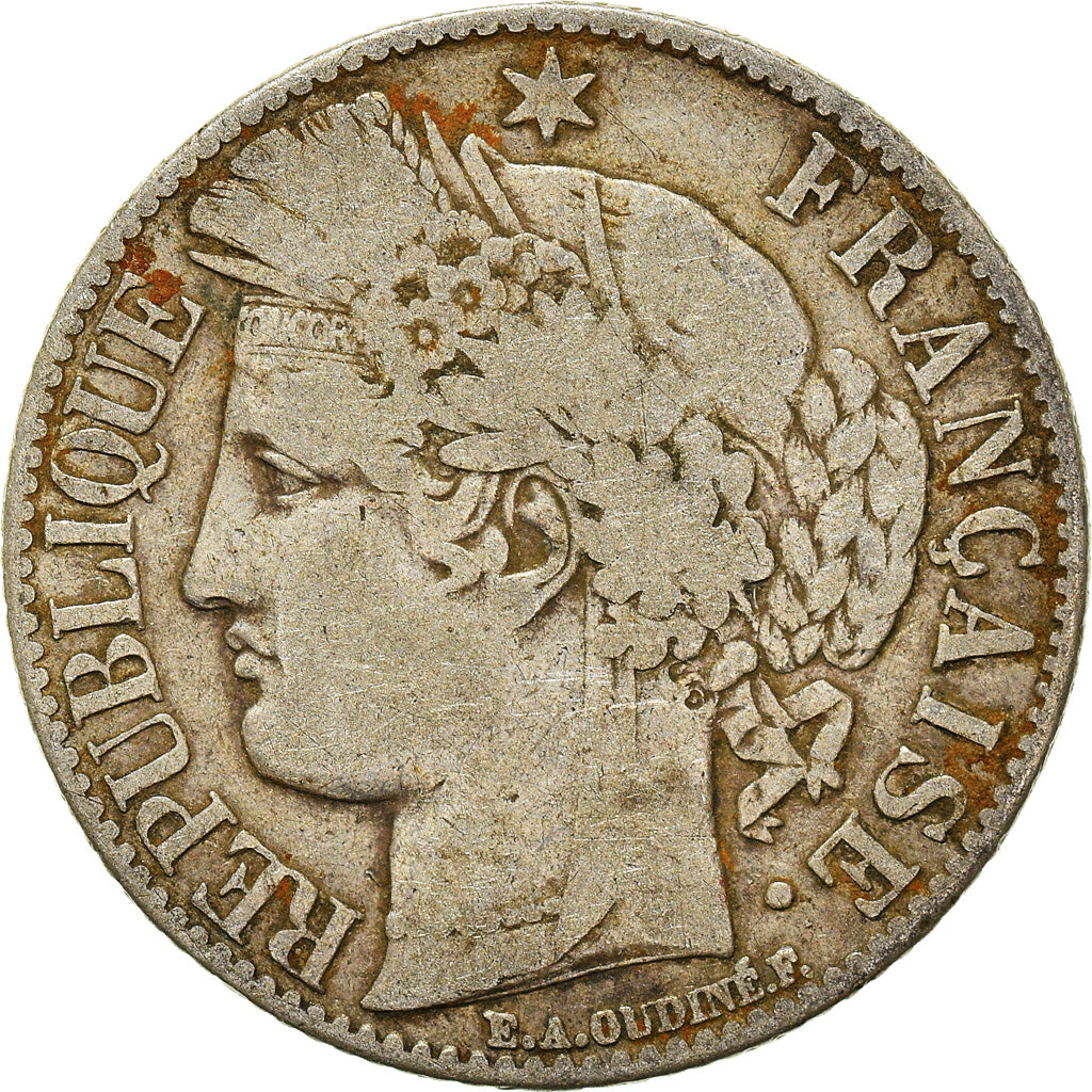 Moneta, Francia, Cérès, Franc, 1887, Paris, MB, Argento, KM:822.1