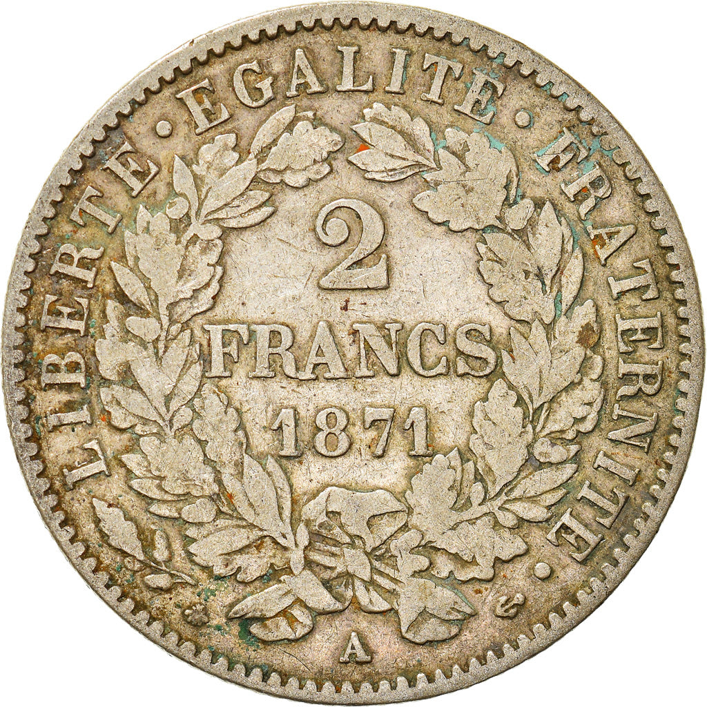 Monnaie, France, Cérès, 2 Francs, 1871, Paris, TB+, Argent, Gadoury:530