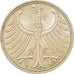 Coin, GERMANY - FEDERAL REPUBLIC, 5 Mark, 1963, Stuttgart, AU(50-53), Silver