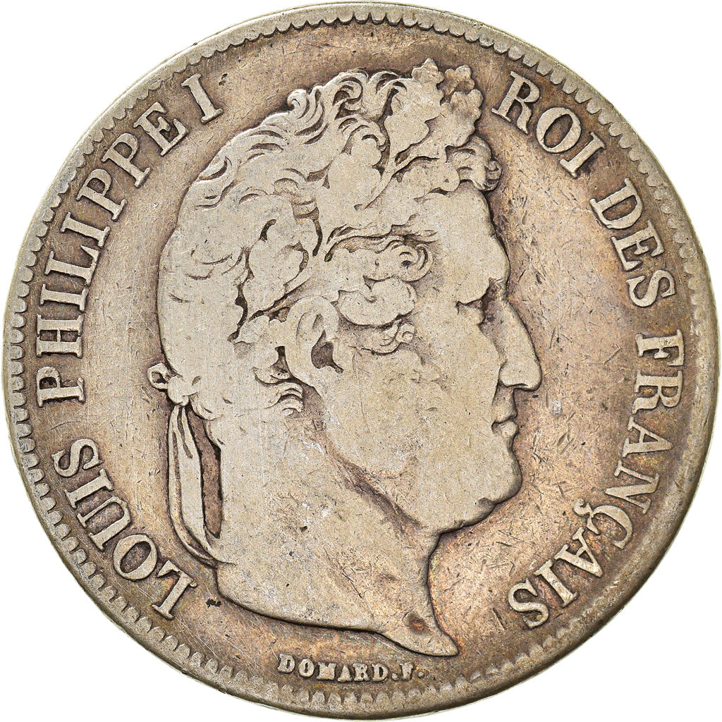 Coin, France, Louis-Philippe, 5 Francs, 1832, Toulouse, VF(20-25), Silver
