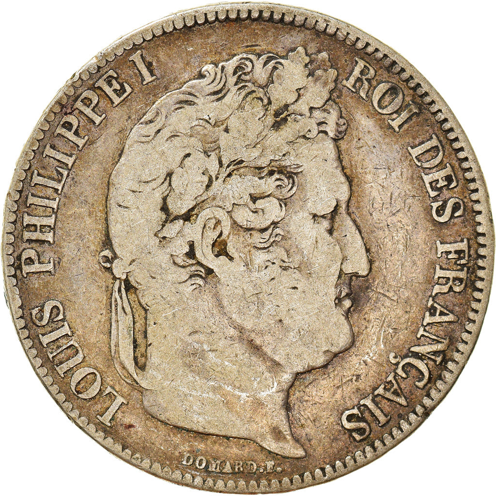 Monnaie, France, Louis-Philippe, 5 Francs, 1833, Nantes, TB, Argent