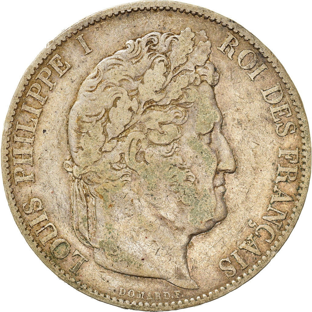 Moneta, Francia, Louis-Philippe, 5 Francs, 1844, Lille, MB, Argento, KM:749.13