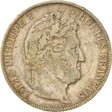 Moneta, Francia, Louis-Philippe, 5 Francs, 1844, Lille, MB, Argento, KM:749.13