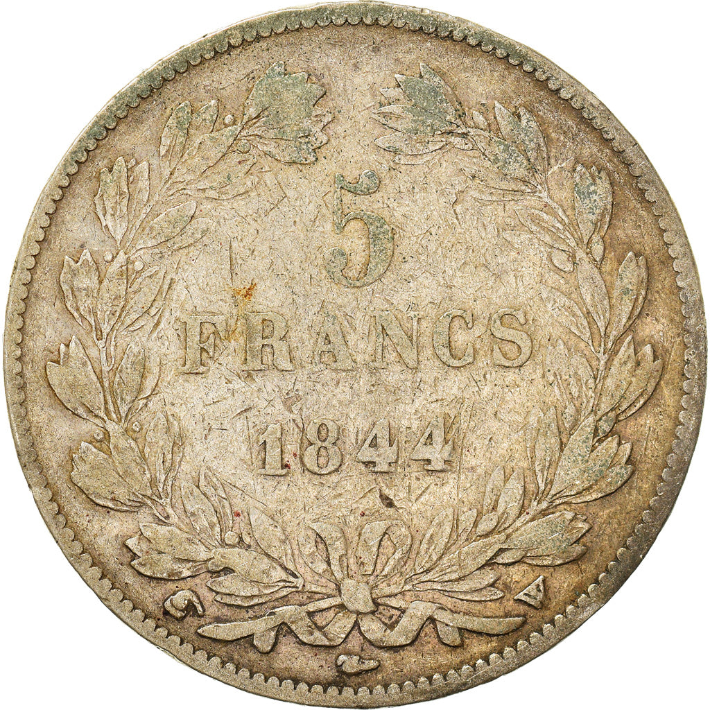 Moneta, Francia, Louis-Philippe, 5 Francs, 1844, Lille, MB, Argento, KM:749.13