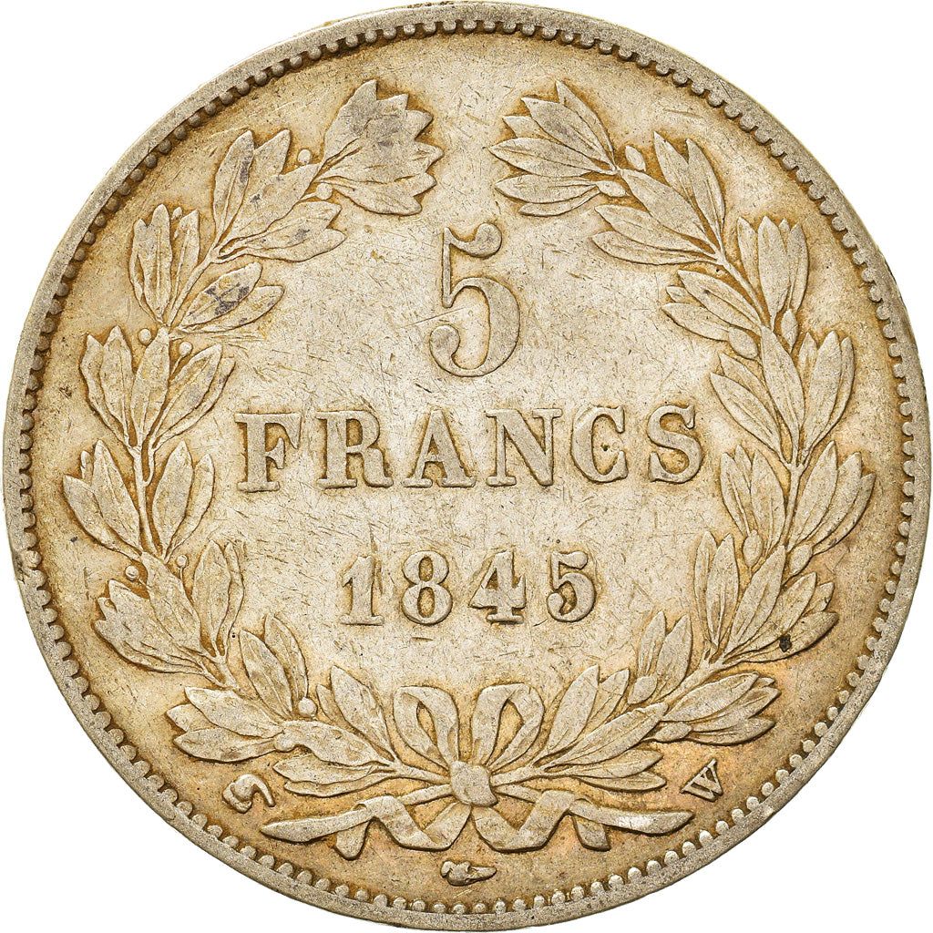Coin, France, Louis-Philippe, 5 Francs, 1845, Lille, VF(30-35), Silver