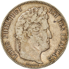 Coin, France, Louis-Philippe, 5 Francs, 1843, Rouen, VF(20-25), Silver