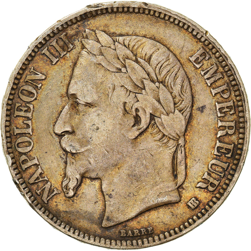 Monnaie, France, Napoleon III, 5 Francs, 1868, Strasbourg, TTB, Argent