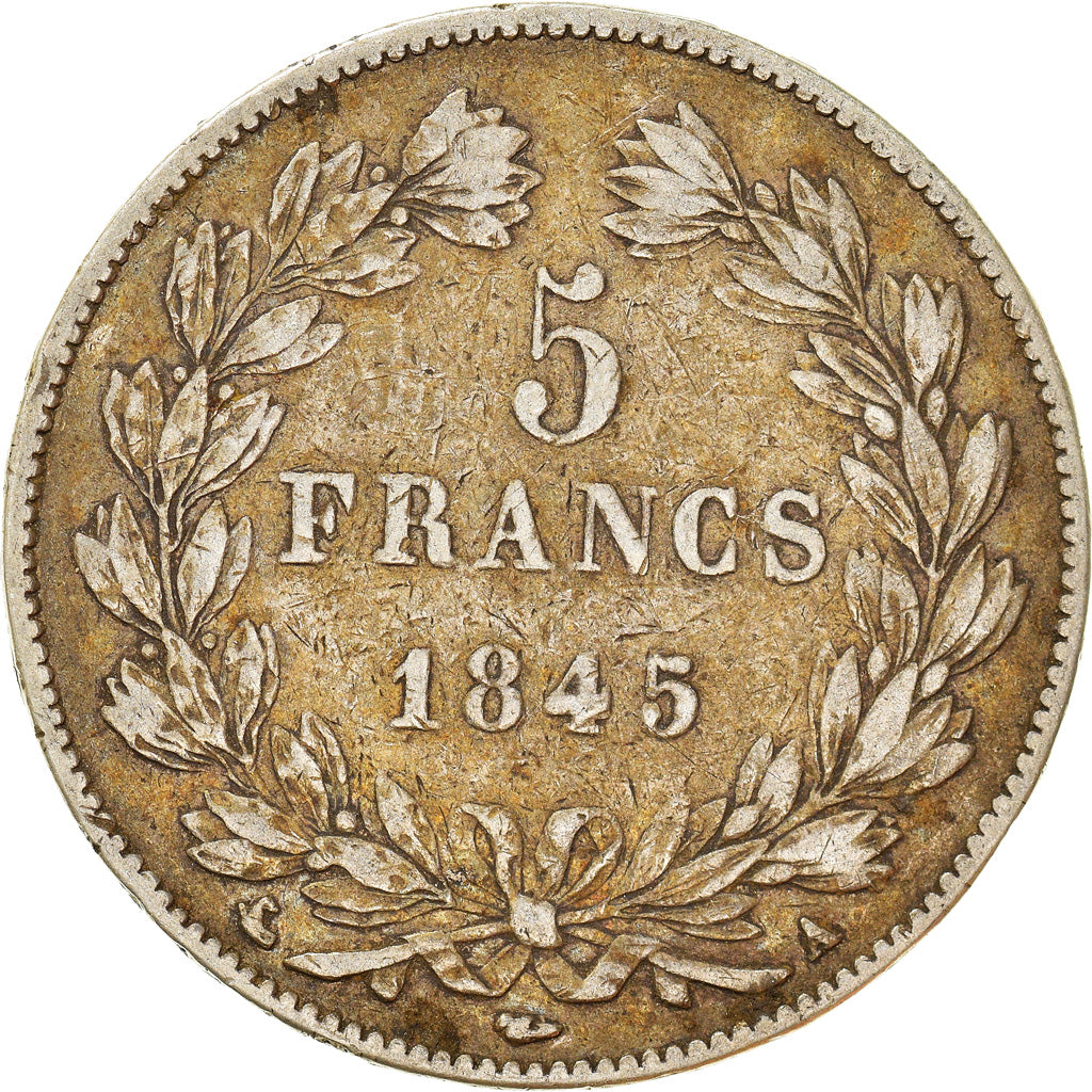 Coin, France, Louis-Philippe, 5 Francs, 1845, Paris, VF(30-35), Silver